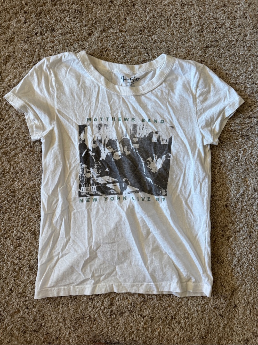 Brandy Melville White Graphic Matthews Band Tee